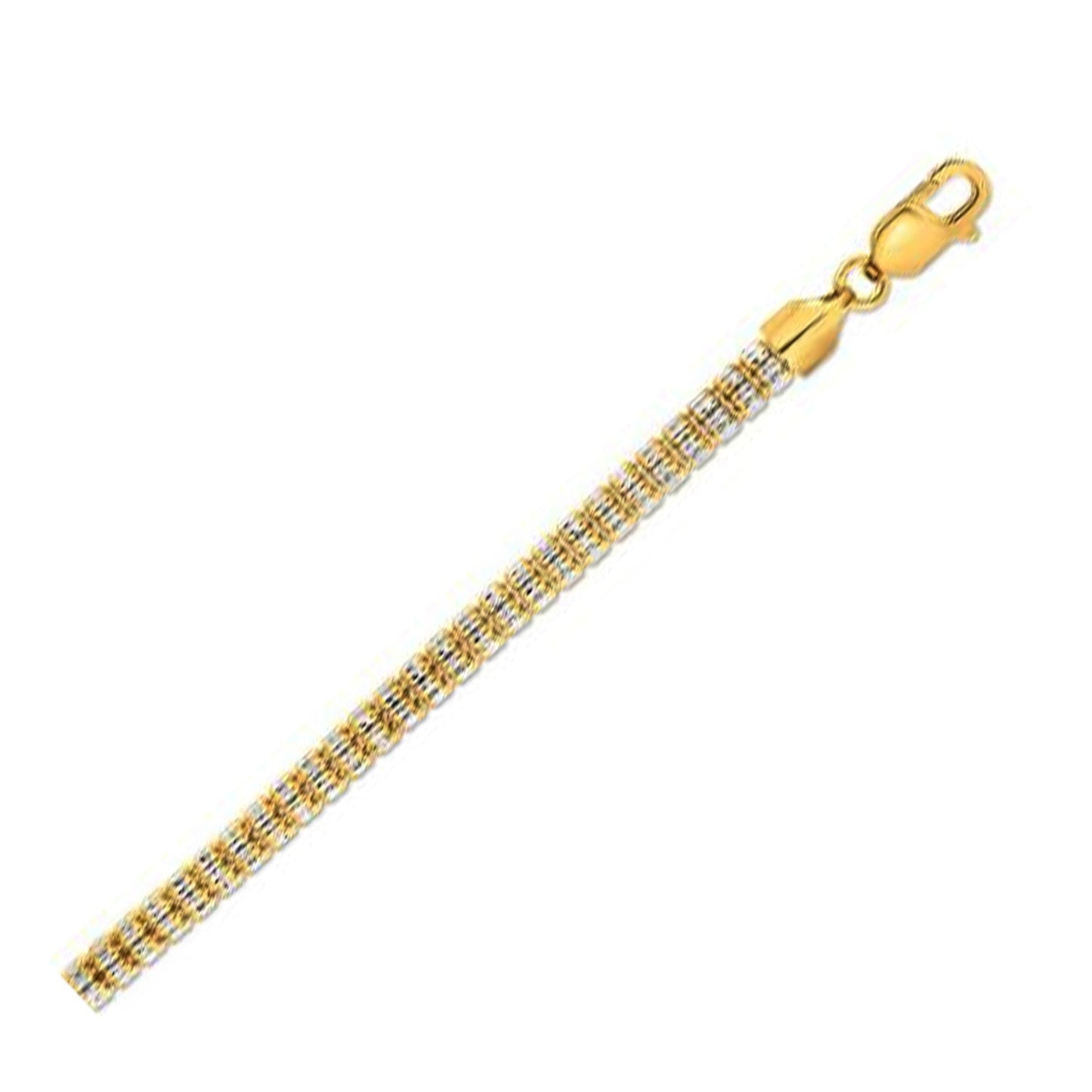 Chaîne Ice Barrel en Or Jaune 14k - 4,25 mm