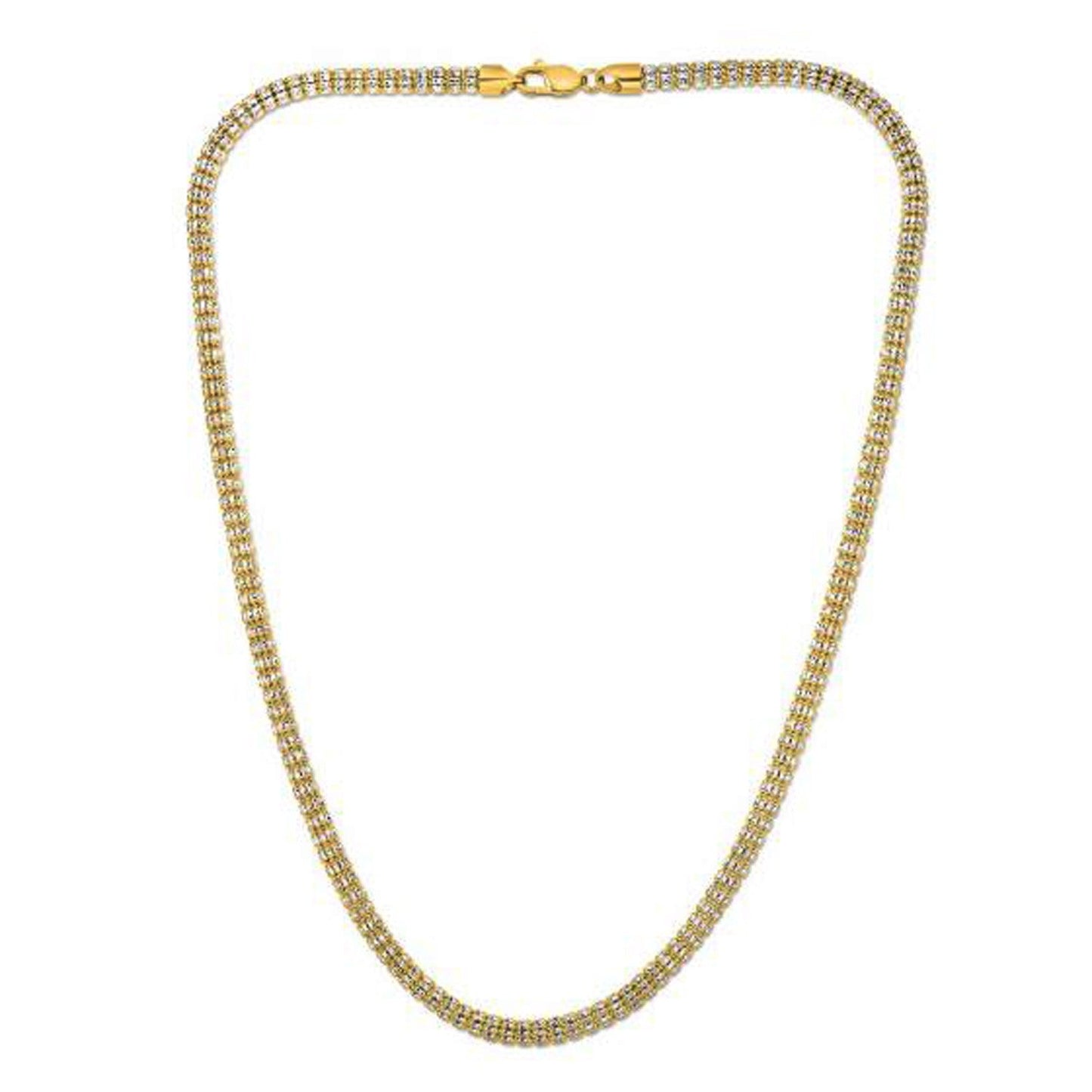 Chaîne Ice Barrel en Or Jaune 14k - 4,25 mm
