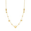 14k Yellow Gold Puff Heart Adjustable Necklace