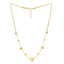 14k Yellow Gold Puff Heart Adjustable Necklace
