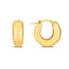 14k Yellow Gold Small Puffy Hoop Earrings