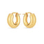 14k Yellow Gold Small Puffy Hoop Earrings
