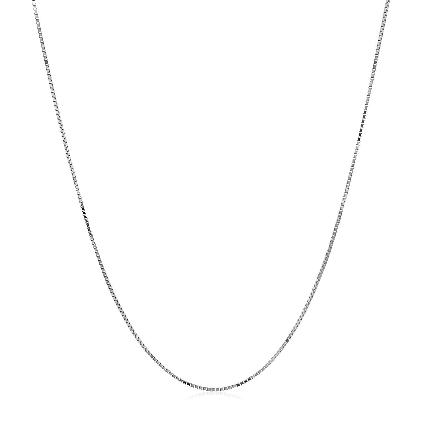 14k White Gold Double Extendable Box Chain Necklace