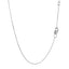 14k White Gold Double Extendable Box Chain Necklace
