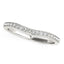 Bague de mariage en diamant courbé en or blanc 14k