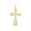 Colgante de Cruz Cortada de Diamante de Oro de Dos Tonos de 14k