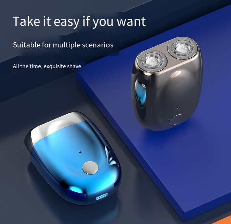 Double Headed Mini Magnetic Shaver - Portable Rechargeable Electric Shaver