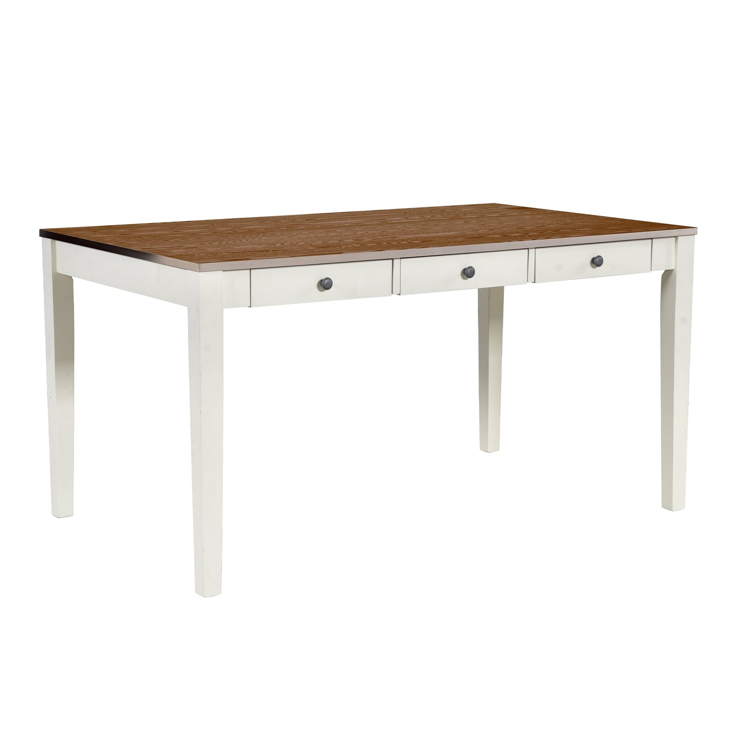Conjunto de Mesa de Comedor de Madera de 6 Piezas TOPMAX de Estilo Mid-Century