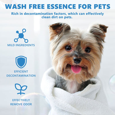 Pet Hair Daily Gentle Cleaning and Scented No-Rinse Care Essence for Cats and Dogs - Korvel