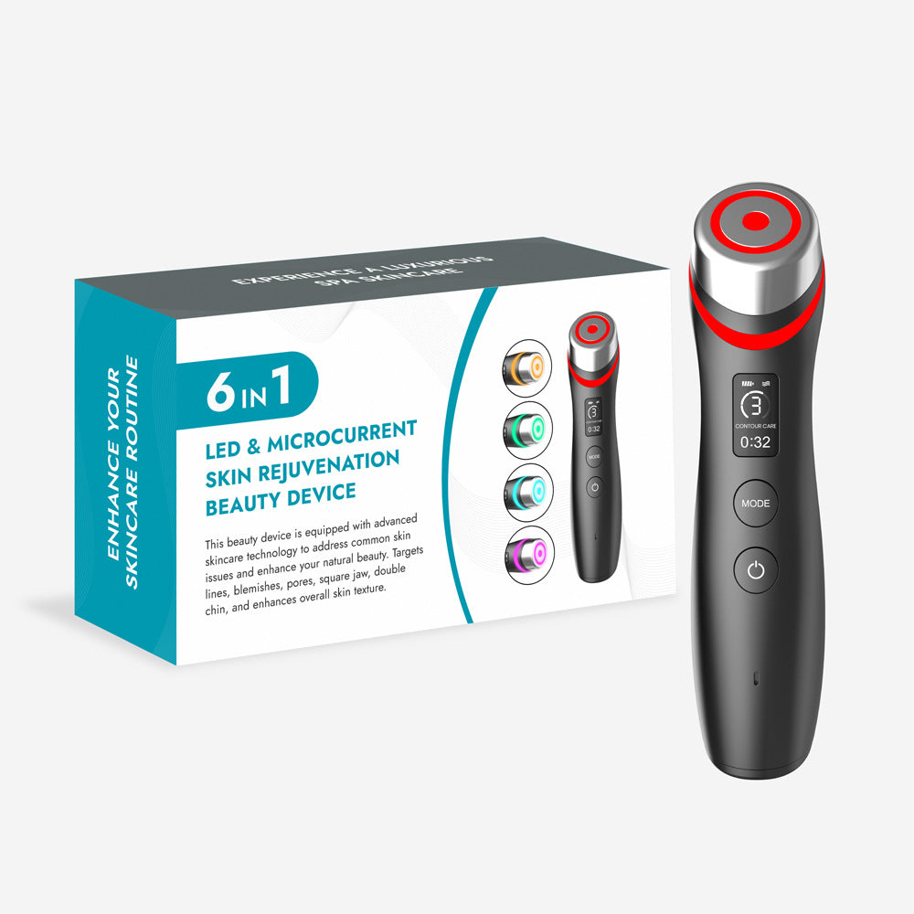 Microcurrent vibration massager red blue light water light pore beauty device - Korvel