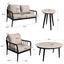 Ensemble de conversation de patio en aluminium moderne 5PC