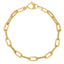Bracelet en chaîne en papier clip en diamants en or jaune 14k