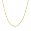 Chaîne en or jaune 10 carats solide avec coupe diamant en corde 1,4 mm