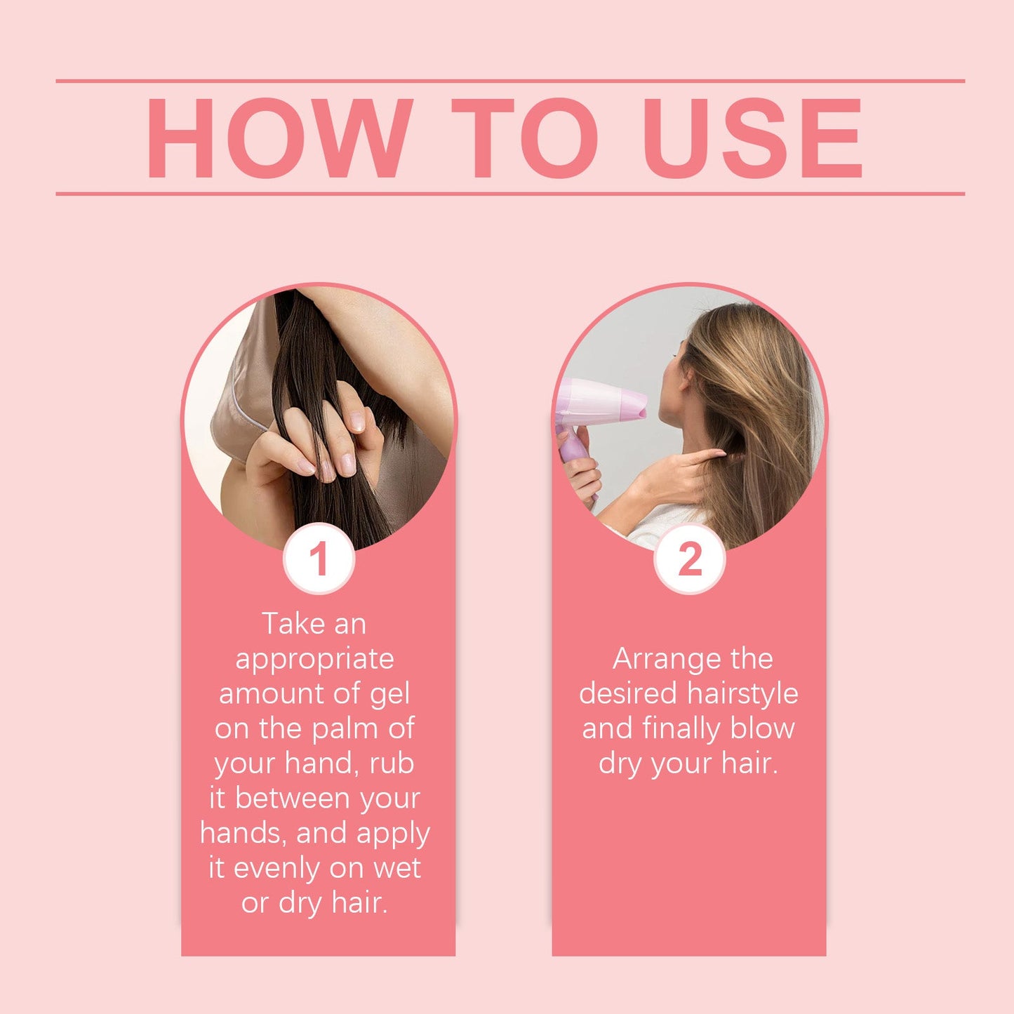 Strawberry Curl Styling Gel Leave-In Hair Volumizing Long-Lasting Shape Nourishing Repair Styling Cream - Korvel