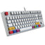 87 key wired mechanical gaming keyboard with red axis for esports and office use, with over 20 types of white light insertable shafts - Korvel