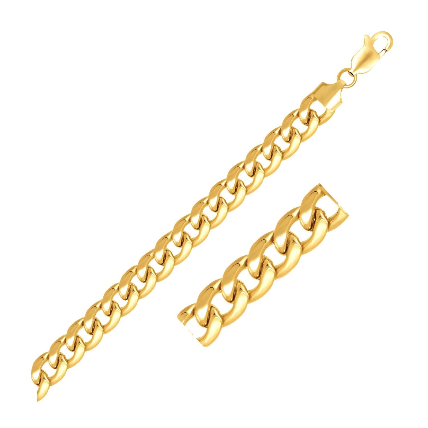 Bracelet Miami Cuban en or jaune 10k - 8,0 mm