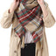 Premium Oversized Women's Scarf in Grey and Brown