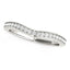Bague de mariage en diamant courbée en or blanc 14 carats (1/6 cttw)