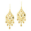 Boucles d'oreilles en chandelier en or jaune 14 carats poli