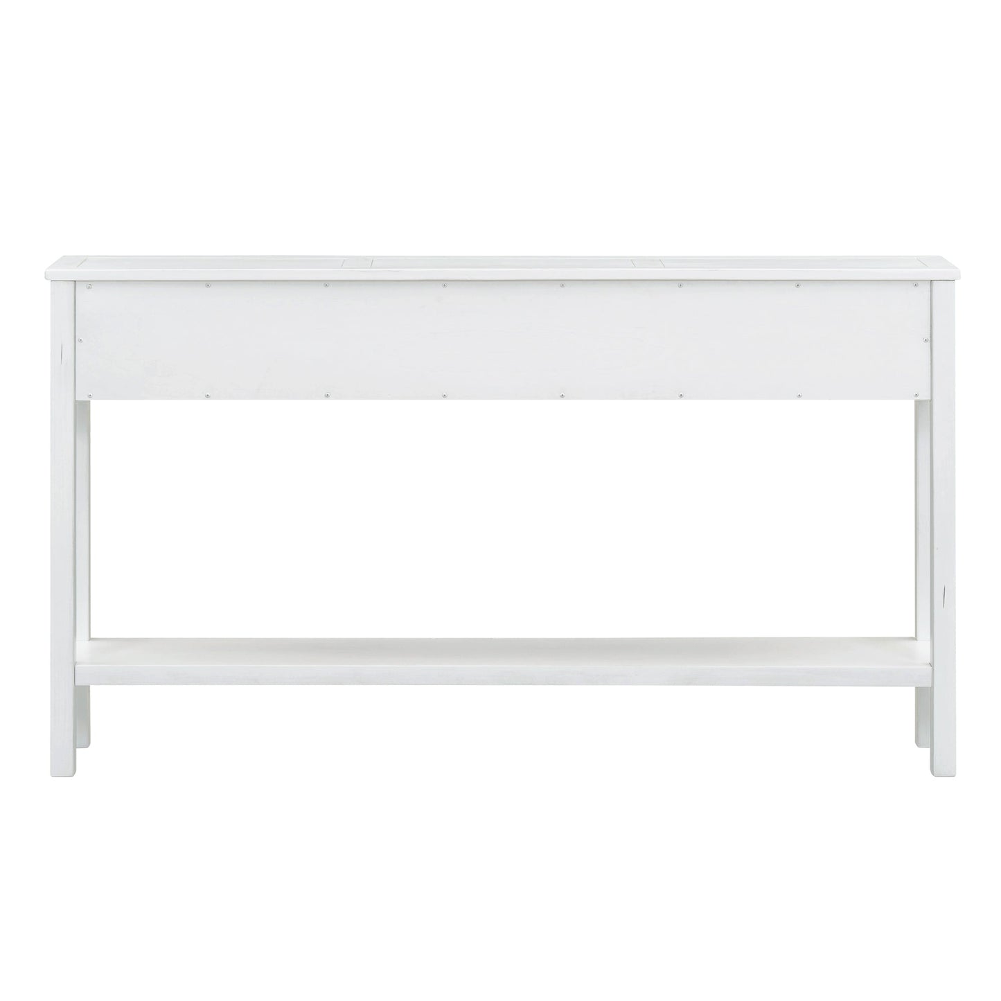TREXM Rustic Entryway Console Table - 60" Long with Storage