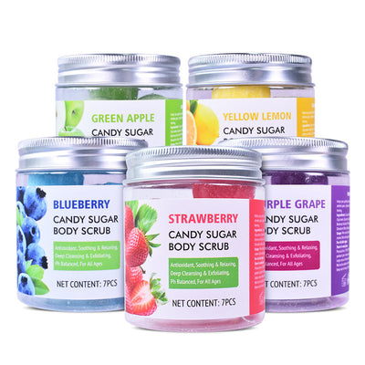 Crème gommante Candy brossée - Gommage au sel de bain parfumé aux fruits