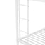 Twin over Full Bunk Bed with Trundle and Steel Frame - White