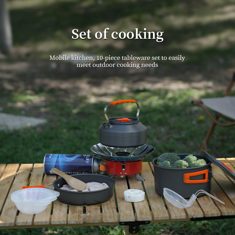 1-3 Person Camping Cookware Set: Portable Pot & Pan