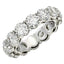 Bague d'éternité en diamant lab grown taille ronde en or blanc 14k