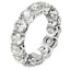 Bague d'éternité en diamant lab grown taille ronde en or blanc 14k