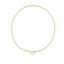 Collar de eslabones de papel con elemento en forma de corazón de oro amarillo de 14k