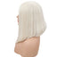 New Ladies 60# Front Lace Bobo Short Curly Lanting Pure White Hair Tail Slightly Curly Wig Headgear - Korvel