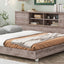 Full Size Daybed Frame with Storage Bookcases Wood Light Oak - Korvel