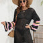 Openwork Contrast Long Sleeve Cover-Up