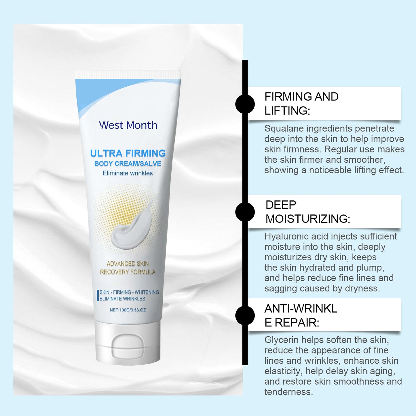 Body Lotion, Firming, Moisturizing, Moisturizing And Light Skin Lifting Body Massage Lotion - Korvel