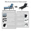 3PC Outdoor Aluminum Patio Furniture Chaise Lounge Set 2 Chaise & 1 End Table - Korvel