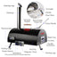 Black Pizza Oven Outdoor 12" Automatic Rotatable Pizza Ovens Portable Stainless Steel Wood Fired Pizza Oven Pizza Maker - Korvel