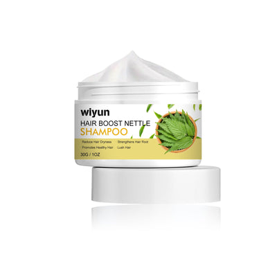 WIYUN Hair Boost Nettle Shampoo, Deep Cleansing Scalp Moisturizing Repair Solid Hair Dense Anti-Fall Smoothing Hair Care Shampoo - Korvel