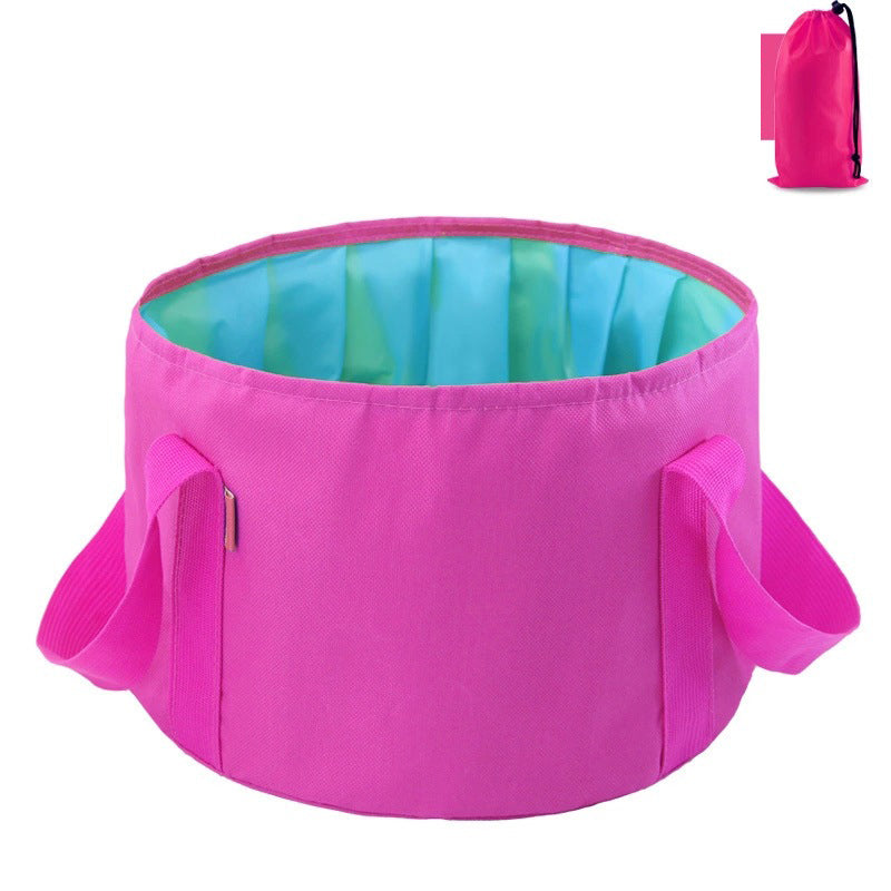 Multi-Purpose Outdoor Travel Portable Folding Bucket Foot Bucket Washbasin Camping Bucket Enlarged - Korvel