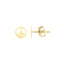 Pendientes de Aro con Signo de Paz en Oro Amarillo de 14k