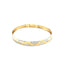 Brazalete de Estilo Zigzag Texturizado en Oro de Dos Tonos de 10k