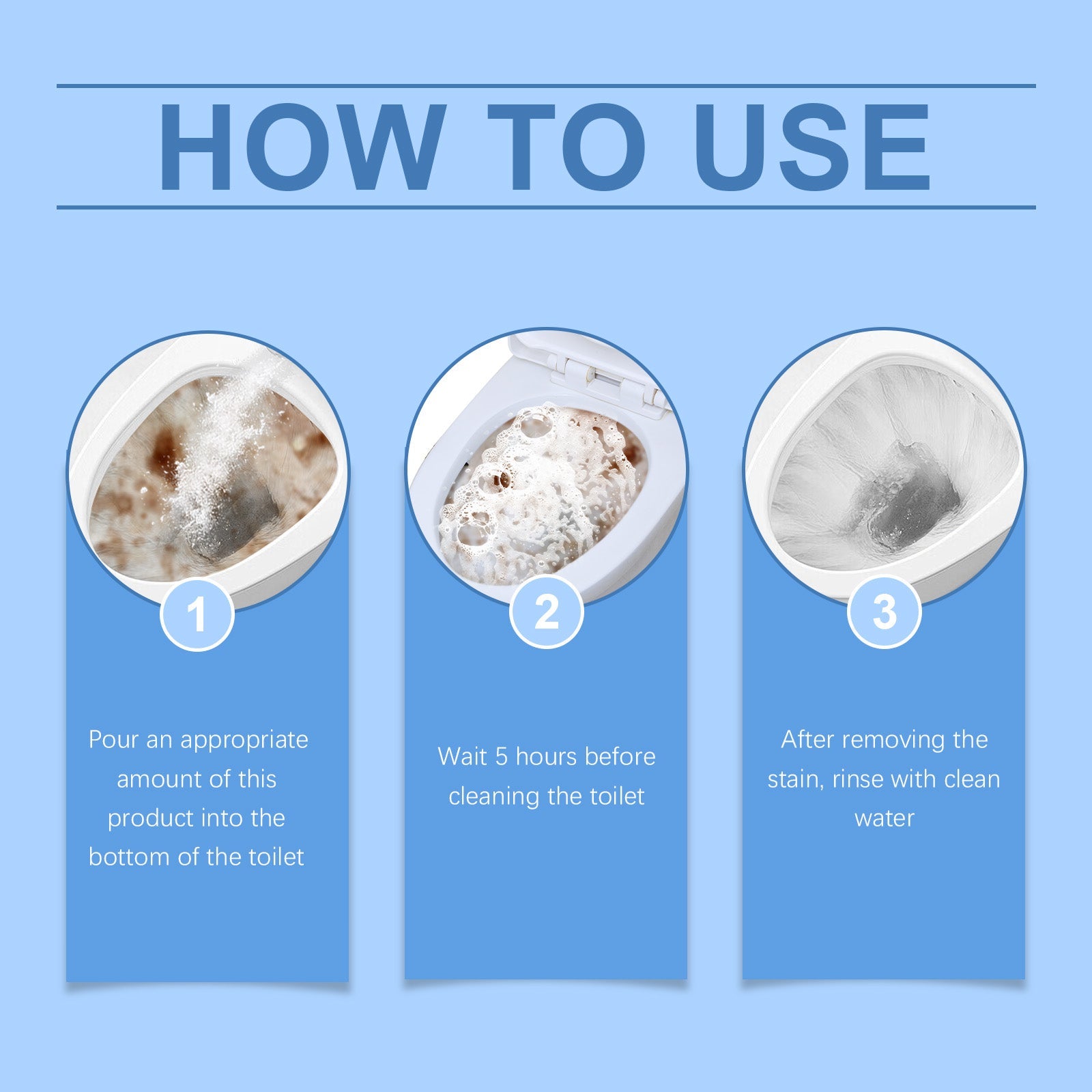 Oxygen Toilet Cleaner Powder, Easy Decontamination Keep Clean With A Quick Blistering Toilet Cleaner - Korvel