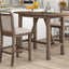 TOPMAX 3-Piece Wood Counter Height Drop Leaf Dining Table Set with 2 Upholstered Dining Chairs for Small Place, Brown - Korvel