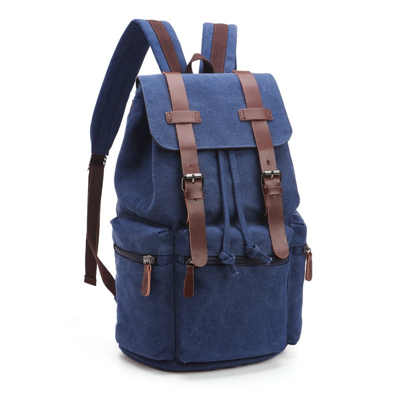 Durable casual large capacity travel bag computer backpack junior high school student school bag backpack Canvas - Korvel