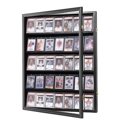 Large Sports Card Display Cases. Wooden, UV - protected acrylic fronts. For football, basketball, hockey cards. - Korvel