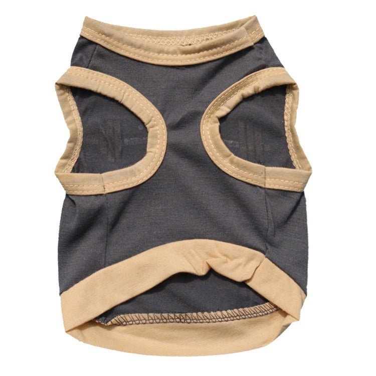 Pet Clothes Dog Clothes Cotton Sweat Weight Lifting Small Dog Pet Vest Spring And Summer - Korvel