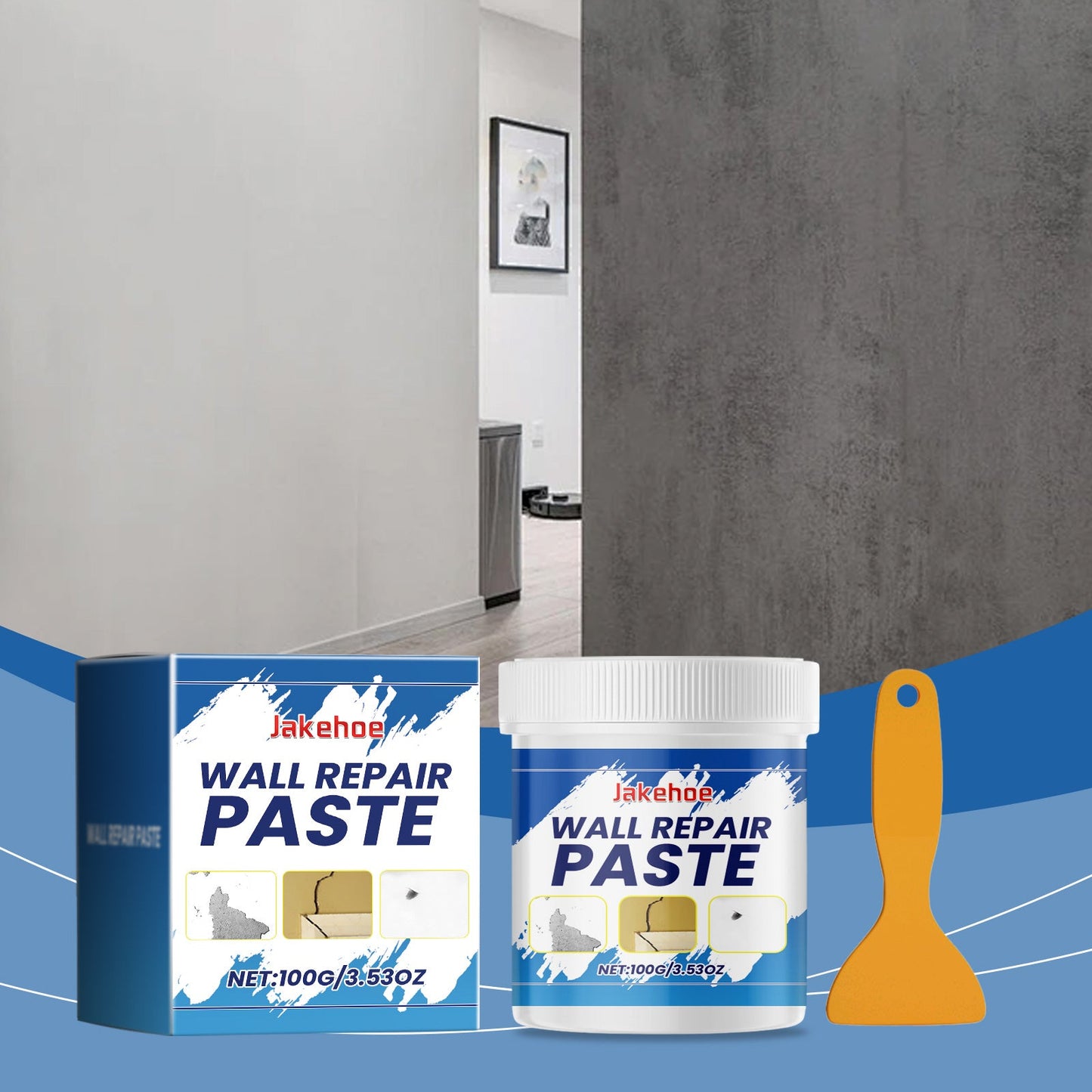 Home Wall Repair Paste, Wall Damage Scratches Dents Cracks Nail Holes Repair Wall Repair Paste - Korvel