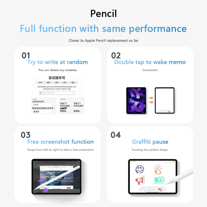 Apple Pencil Capacitive Pen Third Generation Suitable for Tablet Touchpen Apple iPad Magnetic Charging Handwriting Pen - Korvel