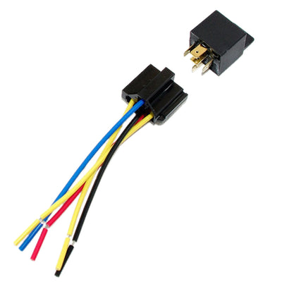 Lot10 New 12 Volt 40 Amp SPDT Automotive Relay with Wires & Harness Socket - Korvel