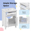 24" Bathroom Vanity with Sink, Bathroom Vanity Cabinet with One Flip Drawer and Doors, Solid Wood and MDF, White - Korvel