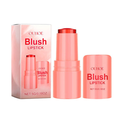 Blush Lipstick, Natural Nude Light Long-Lasting Easy Color Blush Lip Gloss Stick - Korvel